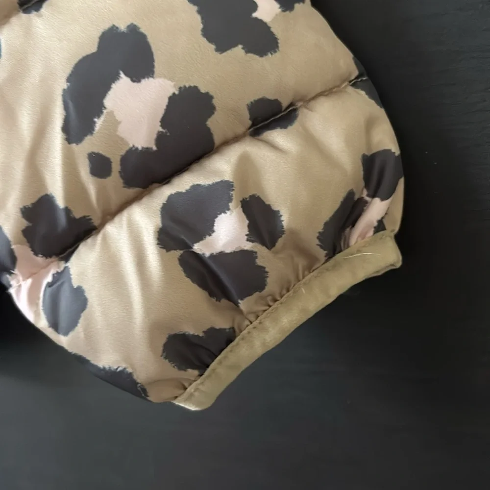 Epic Threads Girls Quilted Puffer Leopard Print Packable Jacket